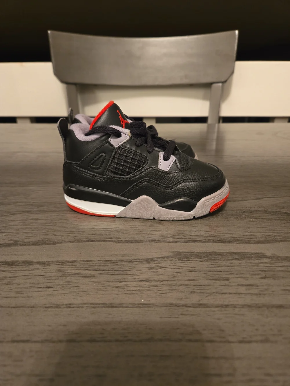 Nike Kids Black, Gray and Red High-Top Sneakers
